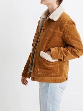 Madewell Sherpa-Lined corduroy chore jacket